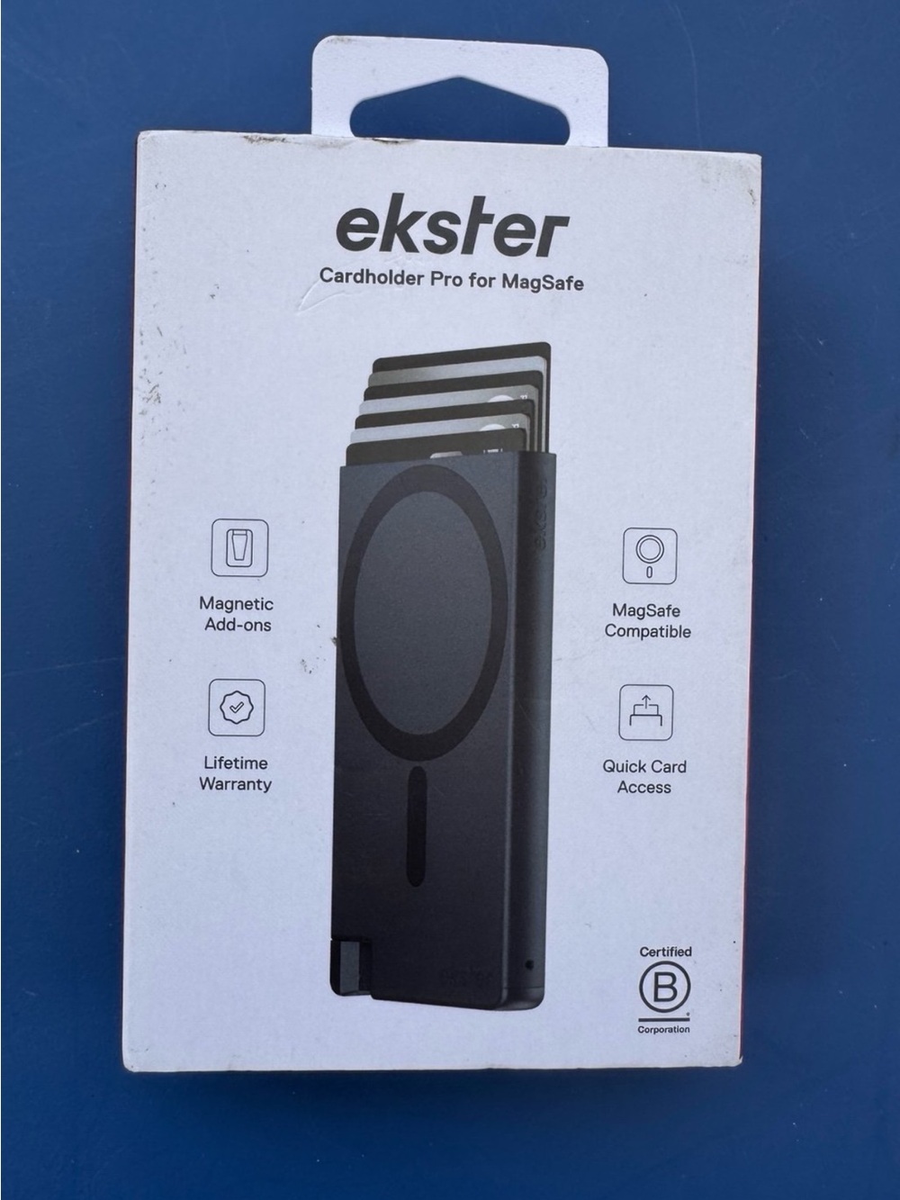 Ekster Cardholder Pro MagSafe Navy + Cash Clip Black